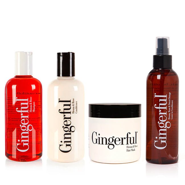 The Full Ritual: Redhead Shampoo, Conditioner, Mask + Leave-in Spray Set - Gingerful