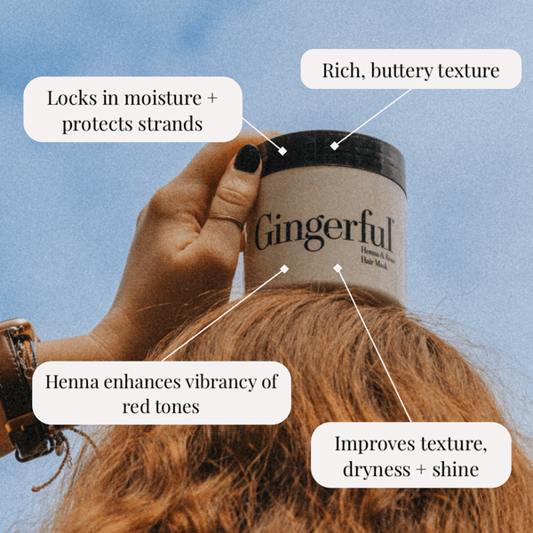 Deep Conditioning Henna & Rose Hair Mask for Redheads - Gingerful